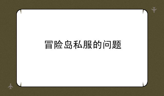 冒险岛私服的问题