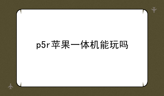 p5r苹果一体机能玩吗