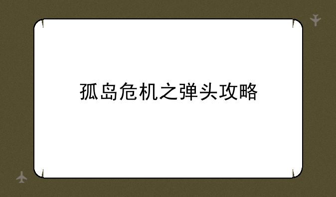 孤岛危机之弹头攻略