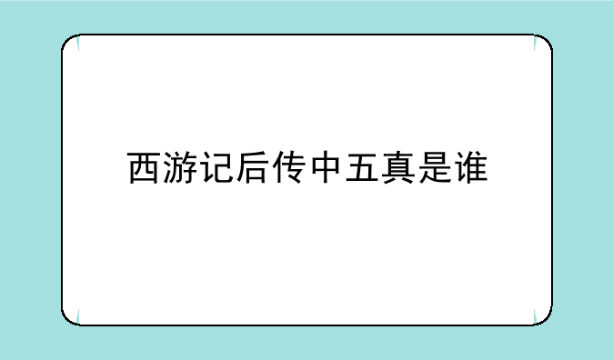 西游记后传中五真是谁